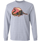 T-Shirts Sport Grey / YS Ramen Loving Cat Youth Long Sleeve T-Shirt