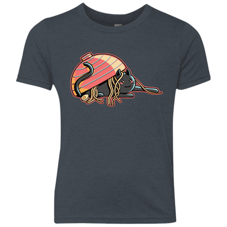 T-Shirts Vintage Navy / YXS Ramen Loving Cat Youth Triblend T-Shirt