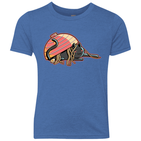 T-Shirts Vintage Royal / YXS Ramen Loving Cat Youth Triblend T-Shirt