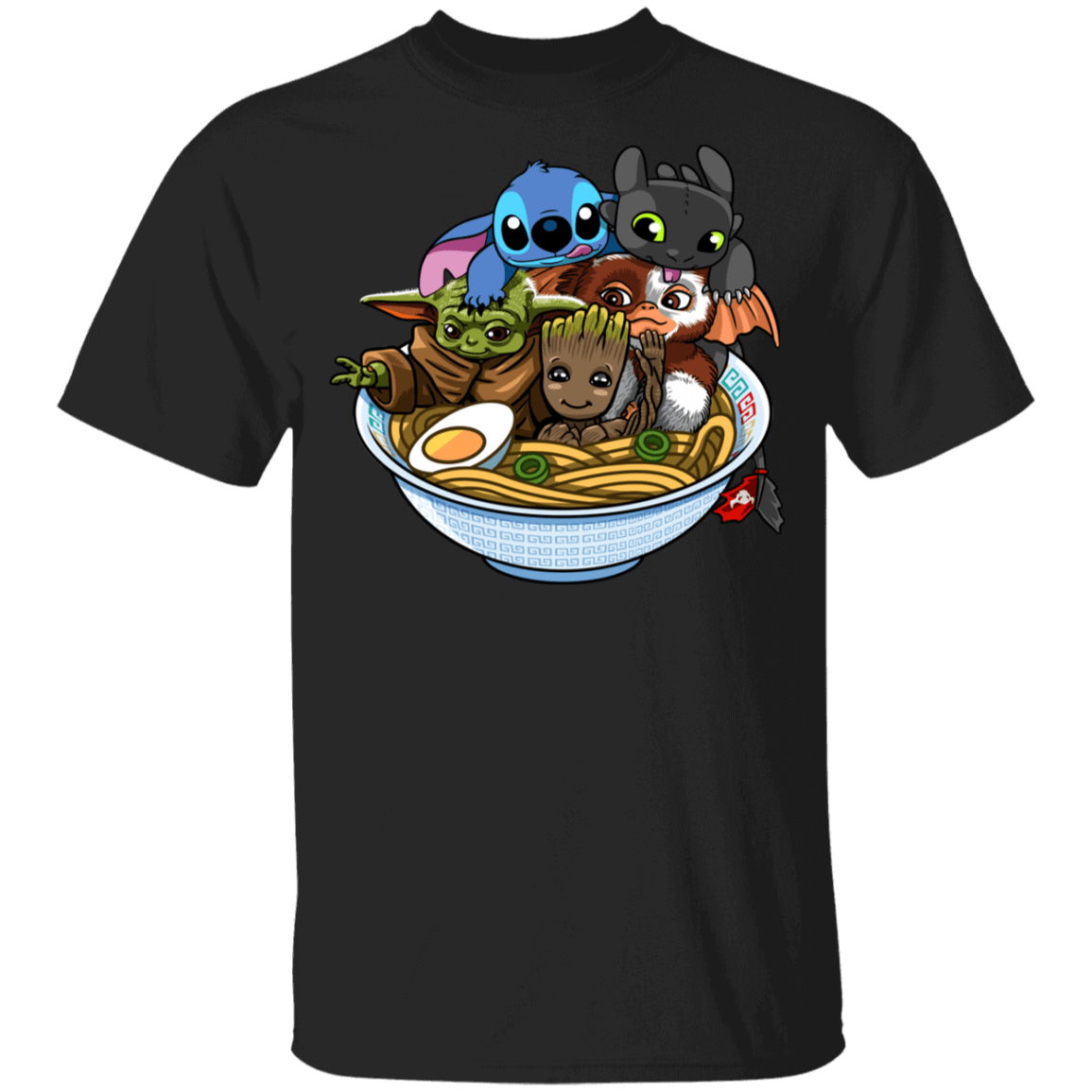 T-Shirts Black / YXS Ramen Team Kawaii Youth T-Shirt