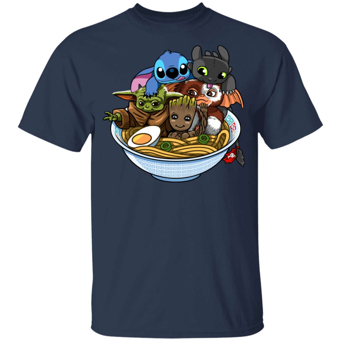 T-Shirts Navy / YXS Ramen Team Kawaii Youth T-Shirt