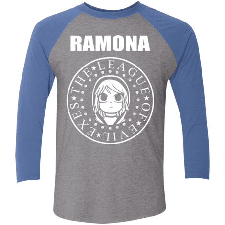 T-Shirts Premium Heather/ Vintage Royal / X-Small Ramona Men's Triblend 3/4 Sleeve