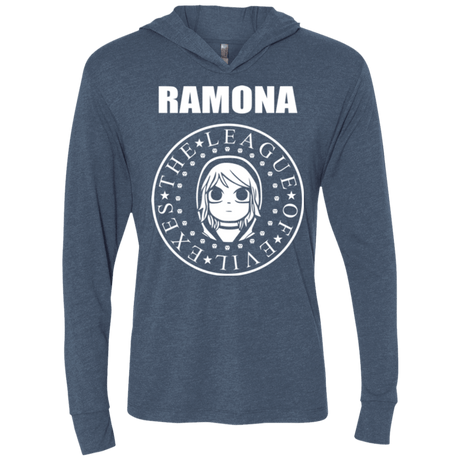 T-Shirts Indigo / X-Small Ramona Triblend Long Sleeve Hoodie Tee