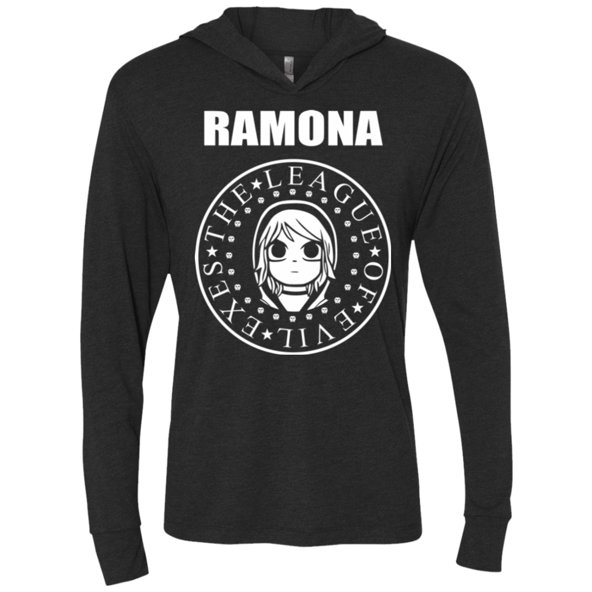 T-Shirts Vintage Black / X-Small Ramona Triblend Long Sleeve Hoodie Tee