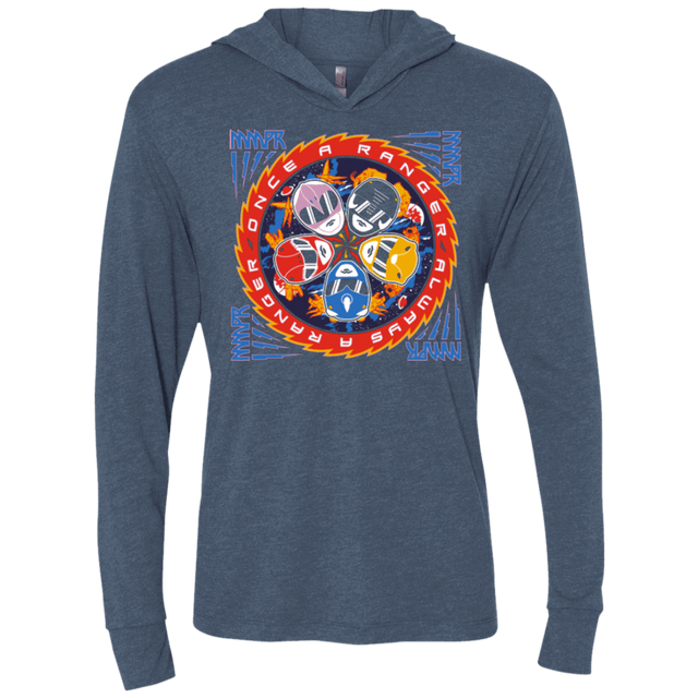 T-Shirts Indigo / X-Small Ranger and Roll Over Triblend Long Sleeve Hoodie Tee