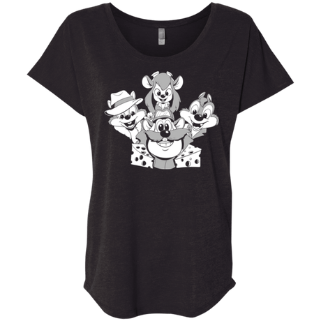 T-Shirts Vintage Black / X-Small Rangers Rap Triblend Dolman Sleeve