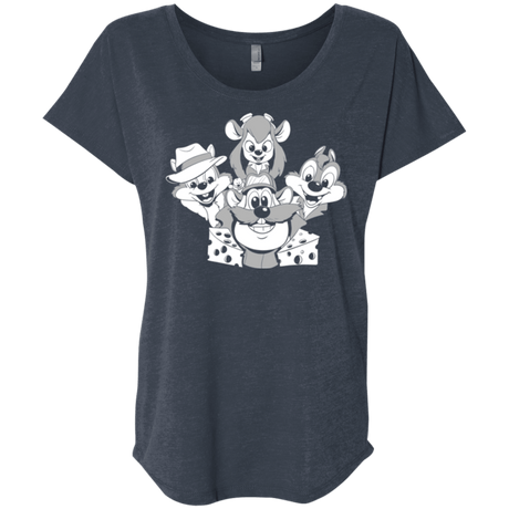 T-Shirts Vintage Navy / X-Small Rangers Rap Triblend Dolman Sleeve