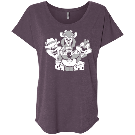 T-Shirts Vintage Purple / X-Small Rangers Rap Triblend Dolman Sleeve