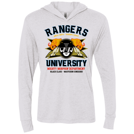 T-Shirts Heather White / X-Small Rangers U Black Ranger Triblend Long Sleeve Hoodie Tee