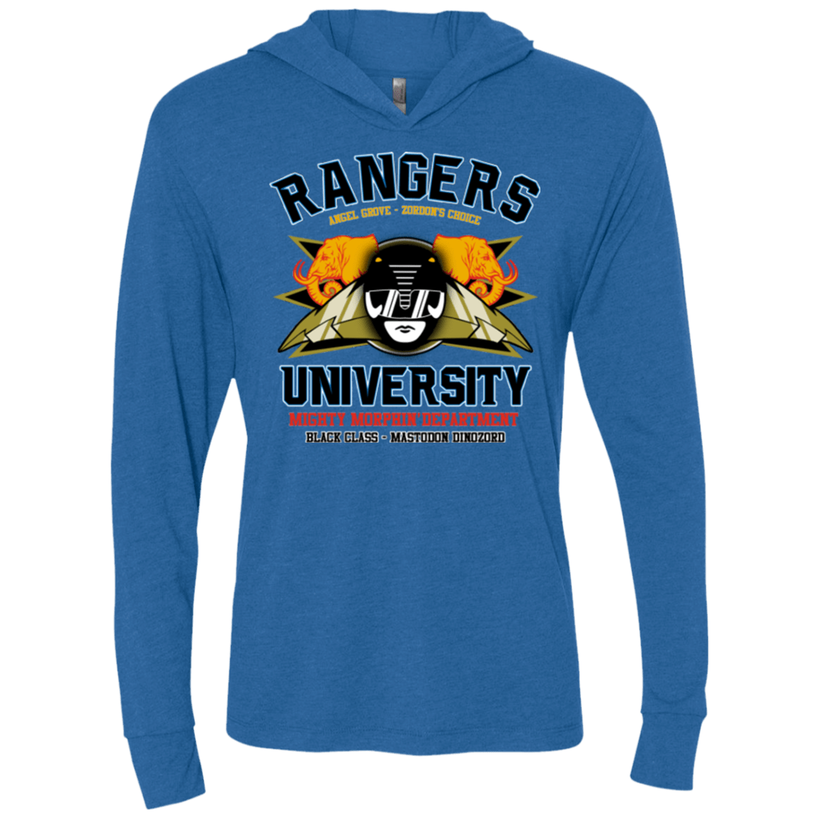 T-Shirts Vintage Royal / X-Small Rangers U Black Ranger Triblend Long Sleeve Hoodie Tee
