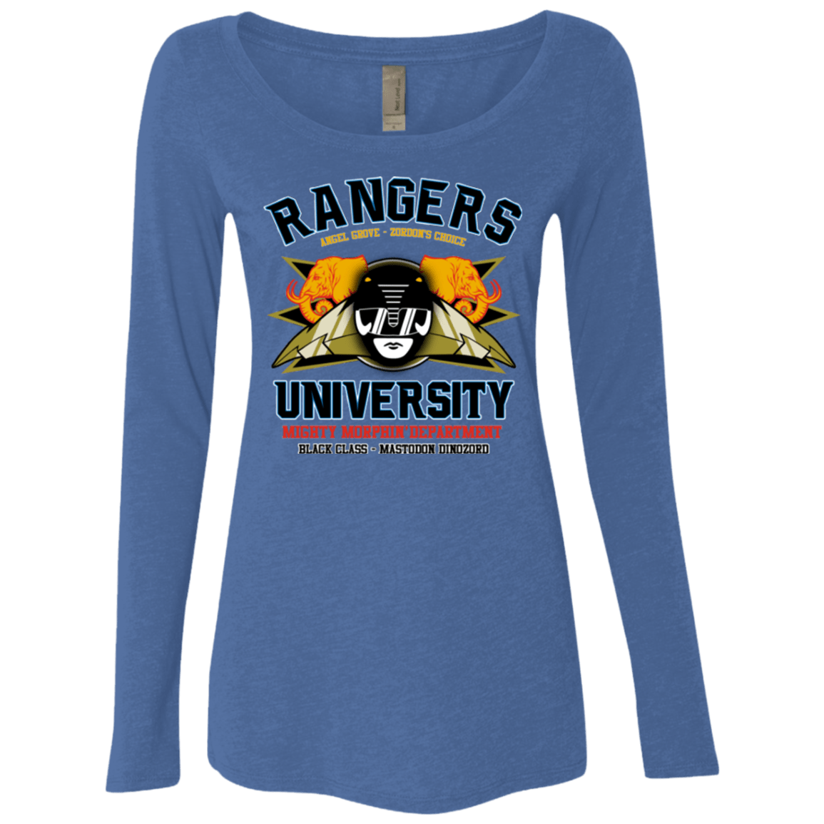 T-Shirts Vintage Royal / Small Rangers U Black Ranger Women's Triblend Long Sleeve Shirt