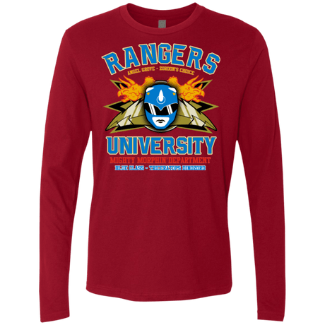 T-Shirts Cardinal / Small Rangers U Blue Ranger Men's Premium Long Sleeve