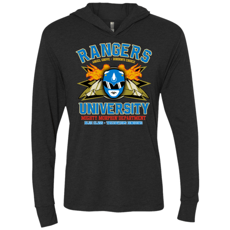 T-Shirts Vintage Black / X-Small Rangers U Blue Ranger Triblend Long Sleeve Hoodie Tee