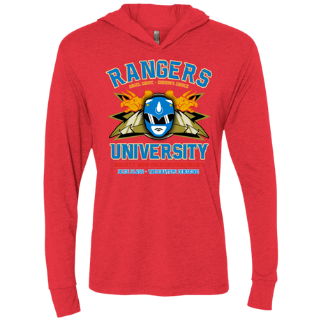 T-Shirts Vintage Red / X-Small Rangers U Blue Ranger Triblend Long Sleeve Hoodie Tee
