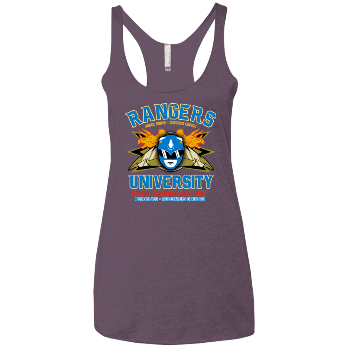 Rangers U Blue Ranger Women's Triblend Racerback Tank