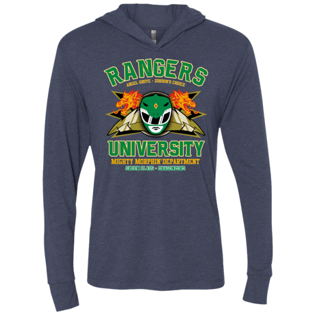 T-Shirts Vintage Navy / X-Small Rangers U Green Ranger Triblend Long Sleeve Hoodie Tee
