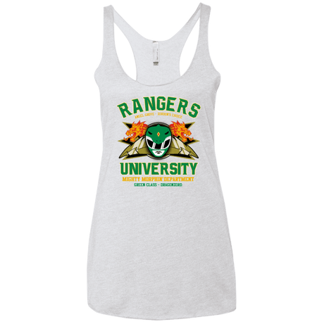 T-Shirts Heather White / X-Small Rangers U Green Ranger Women's Triblend Racerback Tank