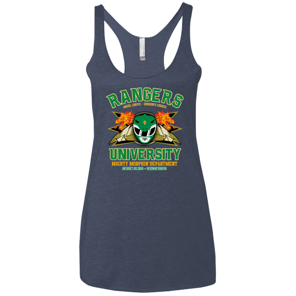 T-Shirts Vintage Navy / X-Small Rangers U Green Ranger Women's Triblend Racerback Tank