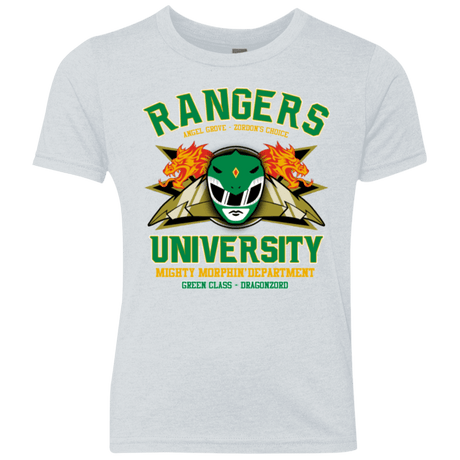 T-Shirts Heather White / YXS Rangers U Green Ranger Youth Triblend T-Shirt