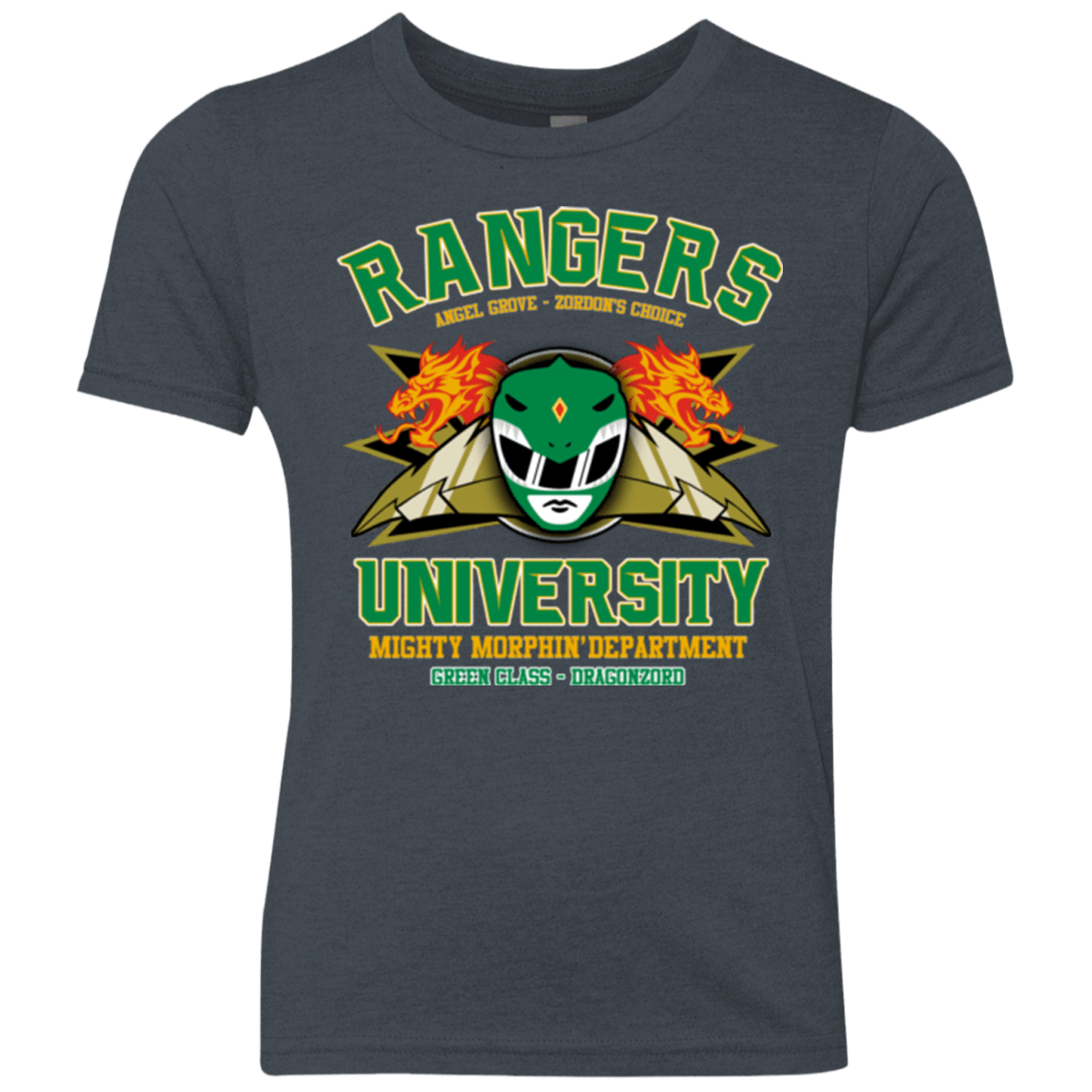 T-Shirts Vintage Navy / YXS Rangers U Green Ranger Youth Triblend T-Shirt