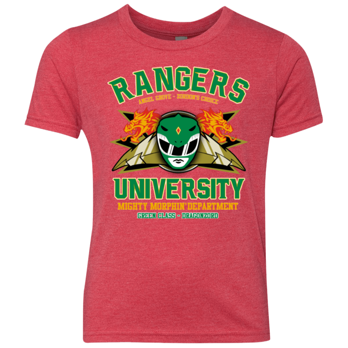 T-Shirts Vintage Red / YXS Rangers U Green Ranger Youth Triblend T-Shirt