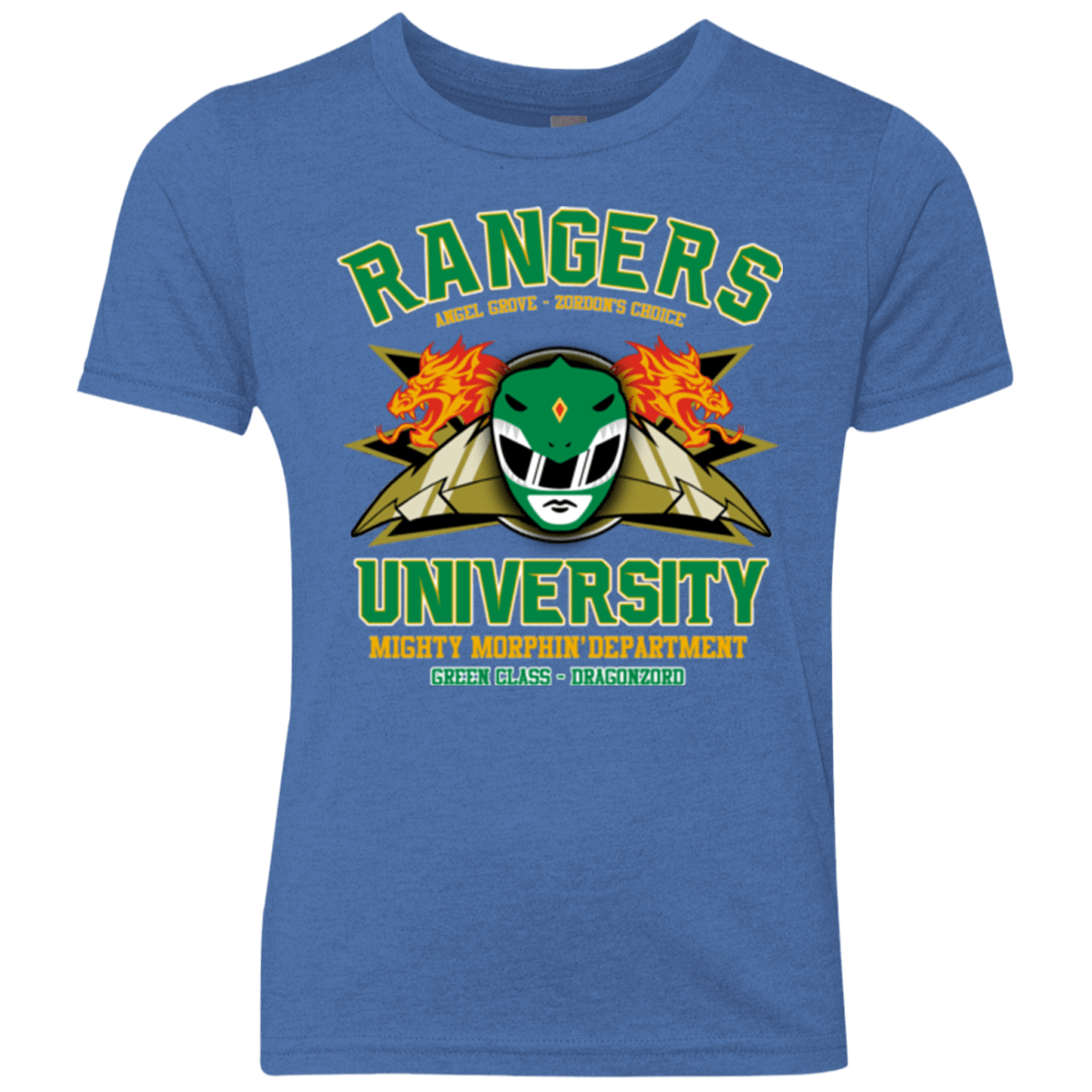 T-Shirts Vintage Royal / YXS Rangers U Green Ranger Youth Triblend T-Shirt