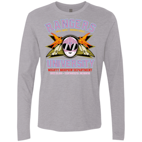 T-Shirts Heather Grey / Small Rangers U Pink Ranger Men's Premium Long Sleeve