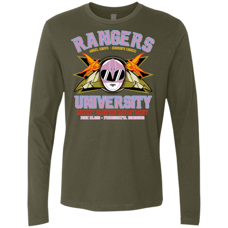 T-Shirts Military Green / Small Rangers U Pink Ranger Men's Premium Long Sleeve