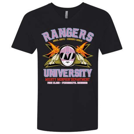 T-Shirts Black / X-Small Rangers U Pink Ranger Men's Premium V-Neck