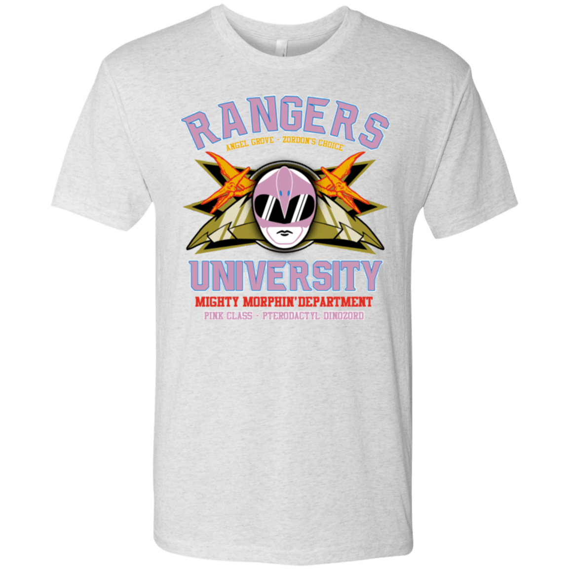 T-Shirts Heather White / Small Rangers U Pink Ranger Men's Triblend T-Shirt