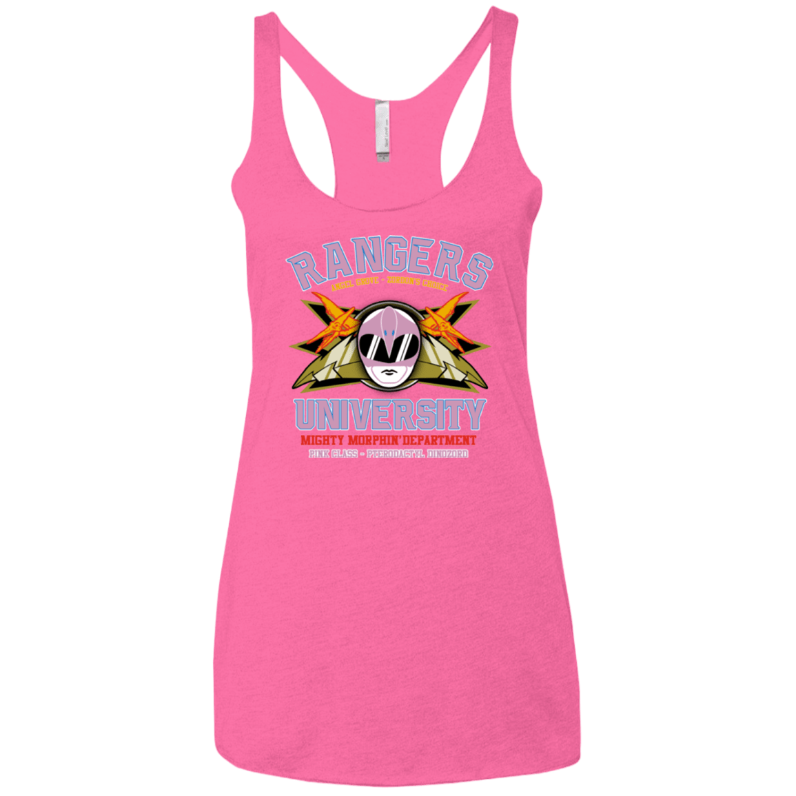 T-Shirts Vintage Pink / X-Small Rangers U Pink Ranger Women's Triblend Racerback Tank