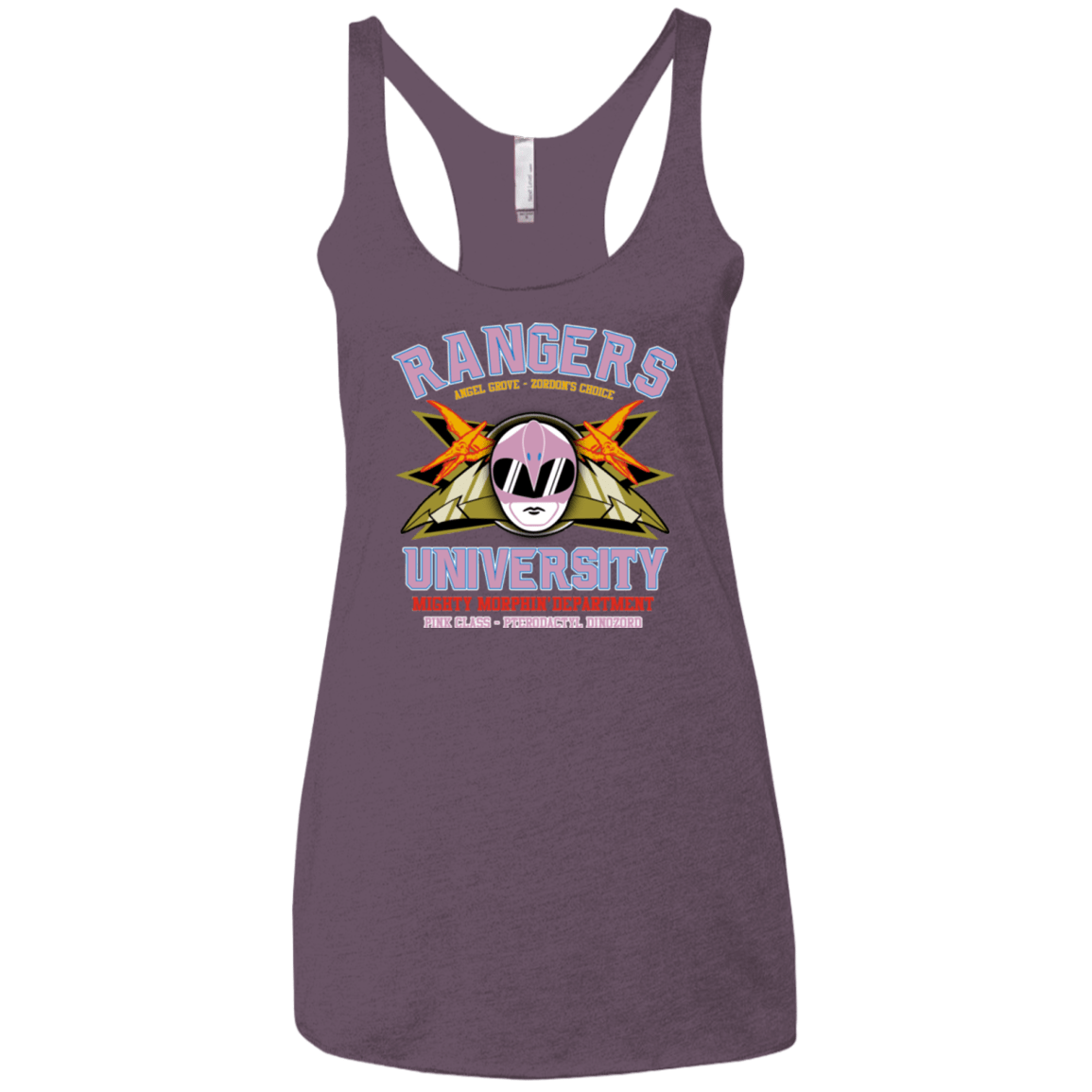 T-Shirts Vintage Purple / X-Small Rangers U Pink Ranger Women's Triblend Racerback Tank