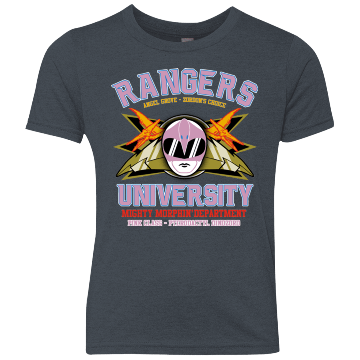 T-Shirts Vintage Navy / YXS Rangers U Pink Ranger Youth Triblend T-Shirt