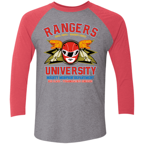 T-Shirts Premium Heather/ Vintage Red / X-Small Rangers U - Red Ranger Triblend 3/4 Sleeve
