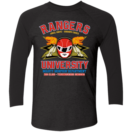 T-Shirts Vintage Black/Vintage Black / X-Small Rangers U - Red Ranger Triblend 3/4 Sleeve