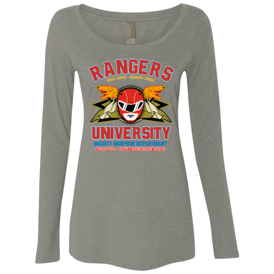 T-Shirts Venetian Grey / Small Rangers U - Red Ranger Women's Triblend Long Sleeve Shirt
