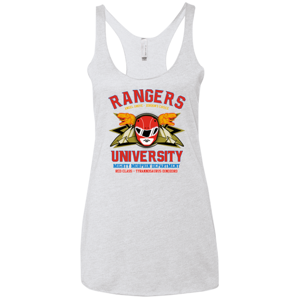 T-Shirts Heather White / X-Small Rangers U - Red Ranger Women's Triblend Racerback Tank