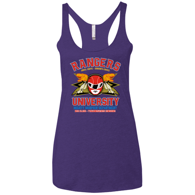 T-Shirts Purple / X-Small Rangers U - Red Ranger Women's Triblend Racerback Tank
