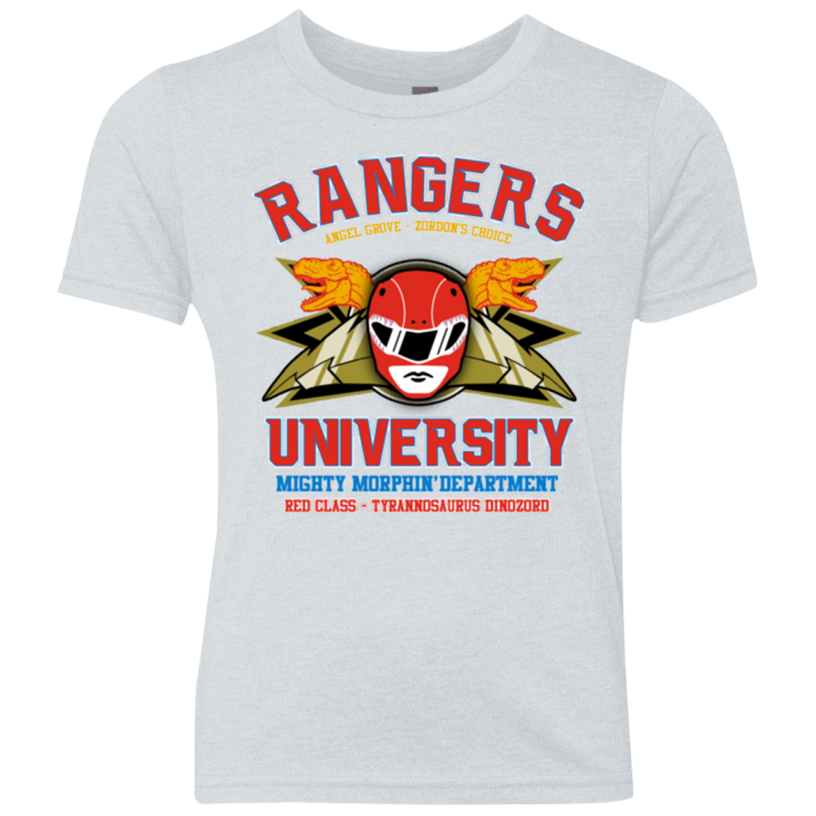 T-Shirts Heather White / YXS Rangers U - Red Ranger Youth Triblend T-Shirt