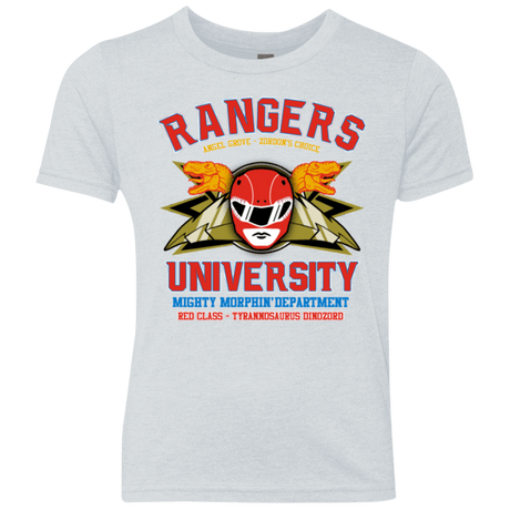 T-Shirts Heather White / YXS Rangers U - Red Ranger Youth Triblend T-Shirt