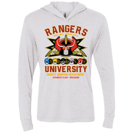 T-Shirts Heather White / X-Small RANGERS U Ultimate Triblend Long Sleeve Hoodie Tee