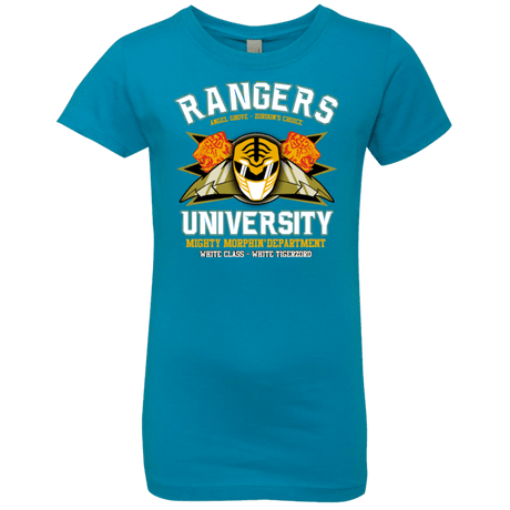 T-Shirts Turquoise / YXS Rangers U White Ranger Girls Premium T-Shirt
