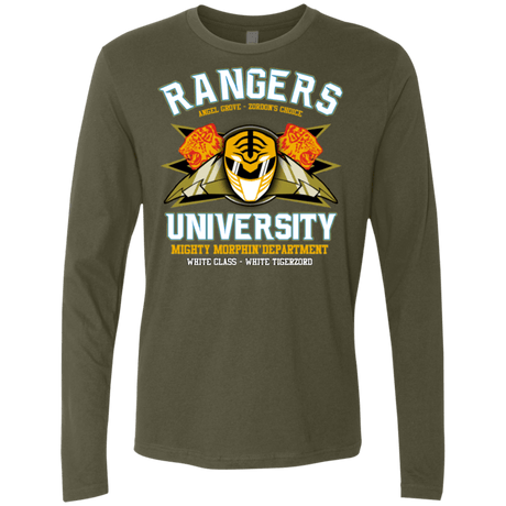 T-Shirts Military Green / Small Rangers U White Ranger Men's Premium Long Sleeve