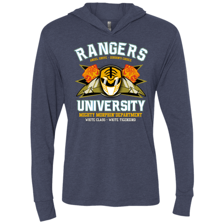 T-Shirts Vintage Navy / X-Small Rangers U White Ranger Triblend Long Sleeve Hoodie Tee