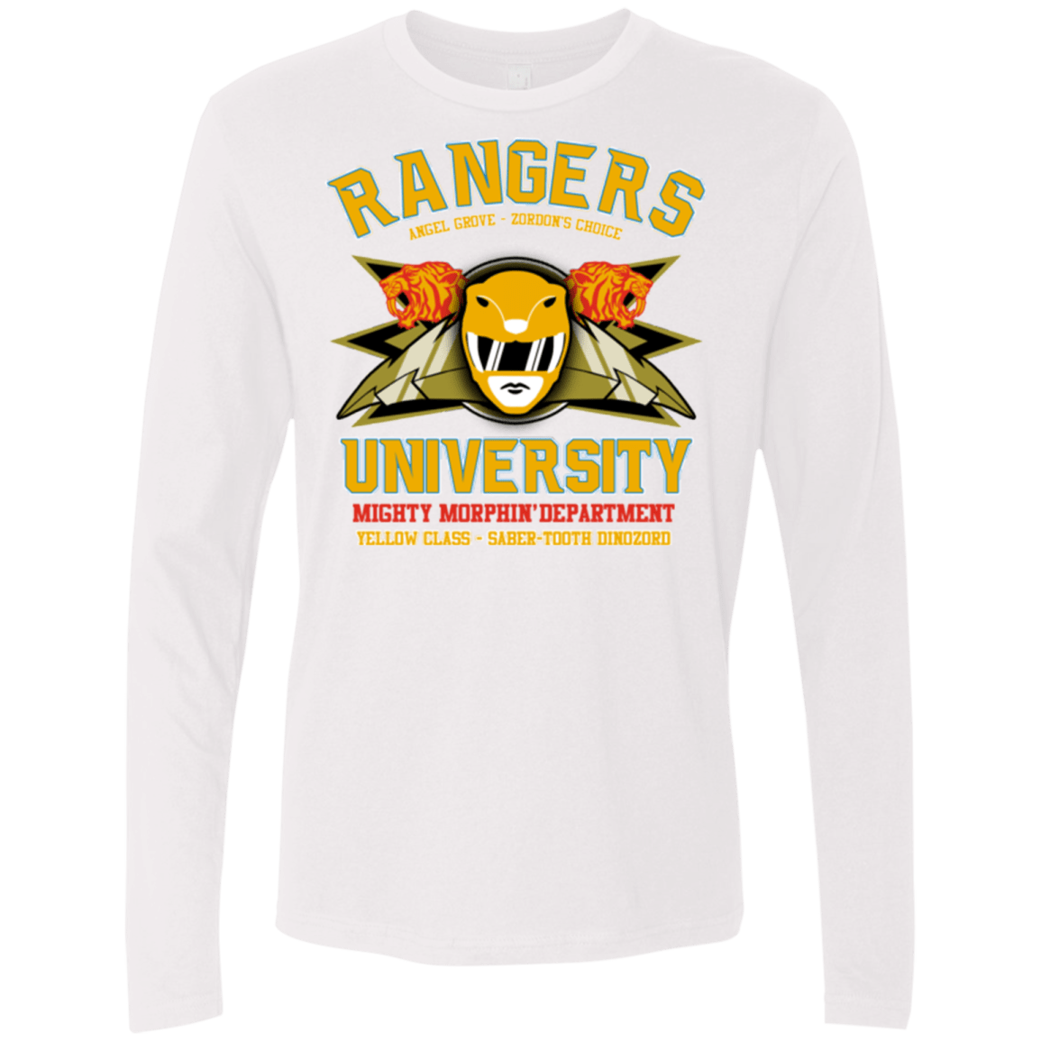 T-Shirts White / Small Rangers U Yellow Ranger Men's Premium Long Sleeve