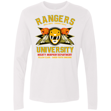 T-Shirts White / Small Rangers U Yellow Ranger Men's Premium Long Sleeve