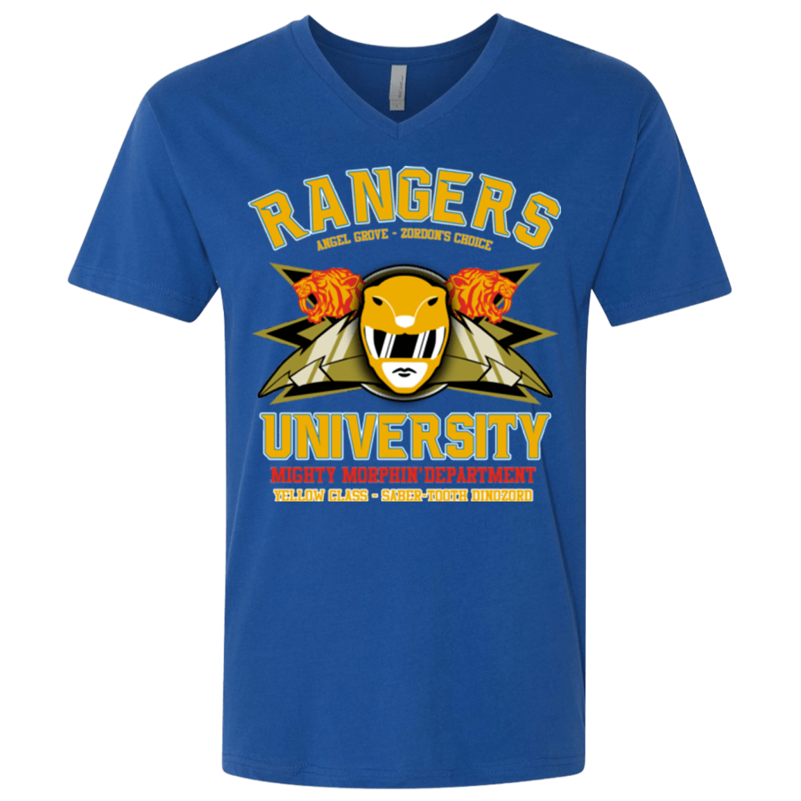 T-Shirts Royal / X-Small Rangers U Yellow Ranger Men's Premium V-Neck