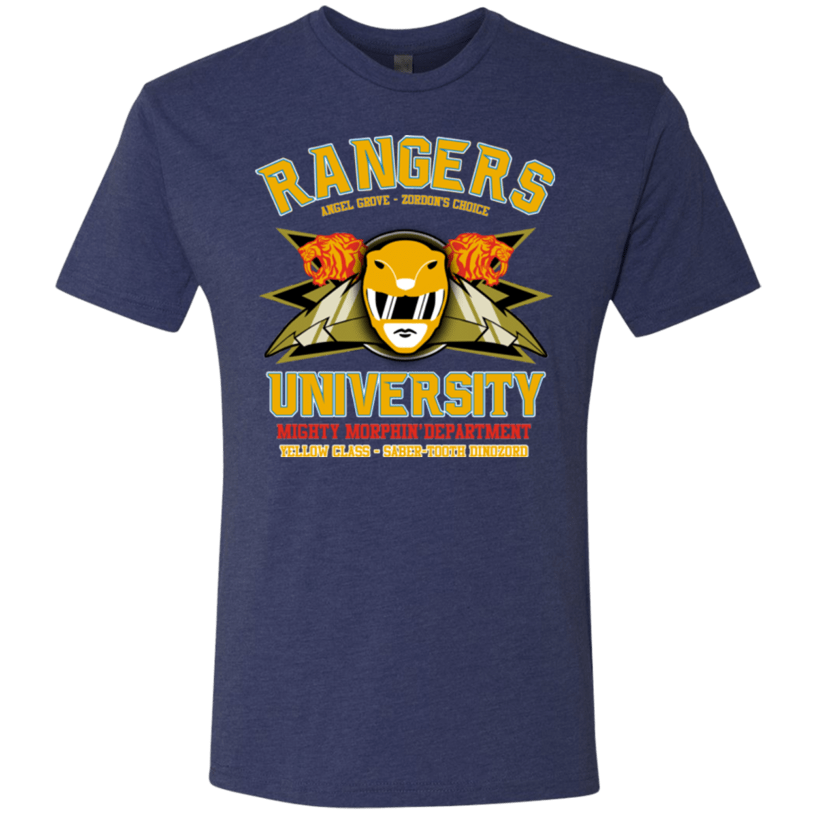T-Shirts Vintage Navy / Small Rangers U Yellow Ranger Men's Triblend T-Shirt
