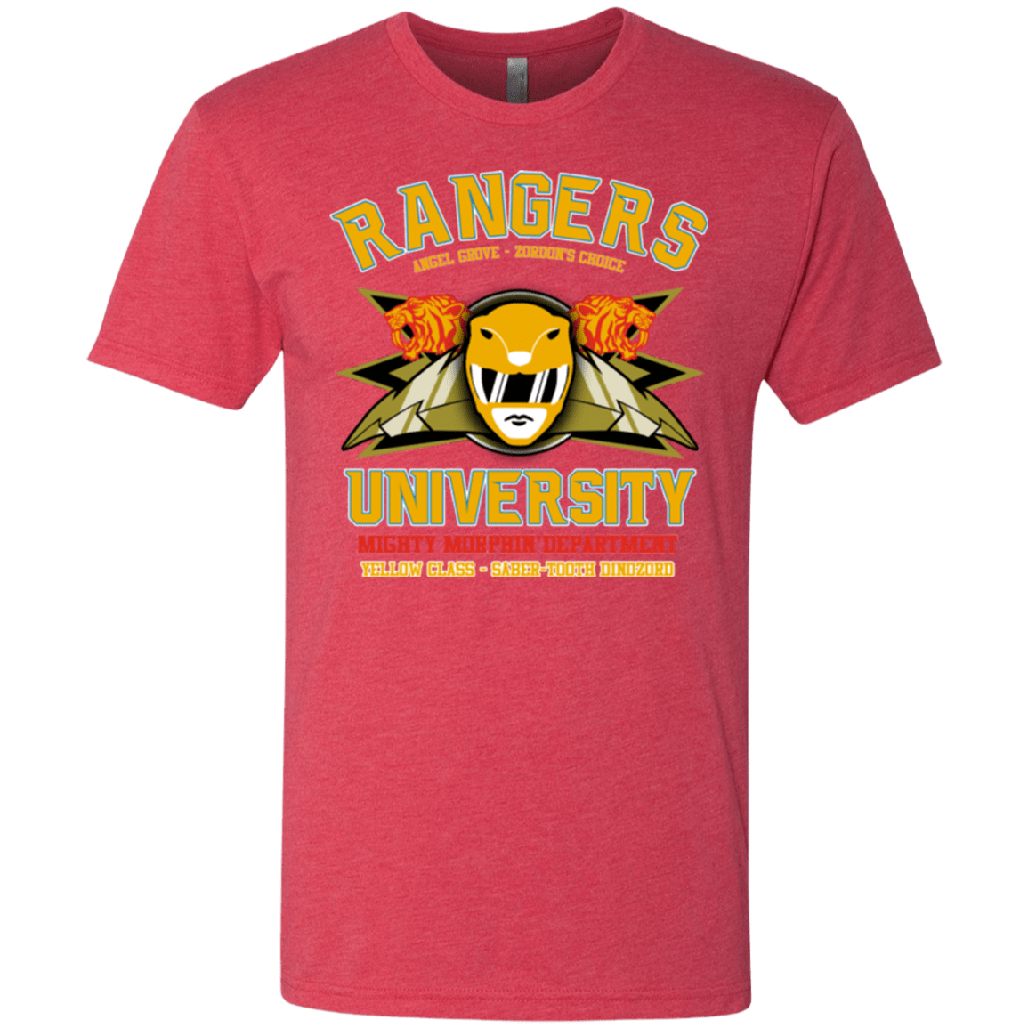 T-Shirts Vintage Red / Small Rangers U Yellow Ranger Men's Triblend T-Shirt