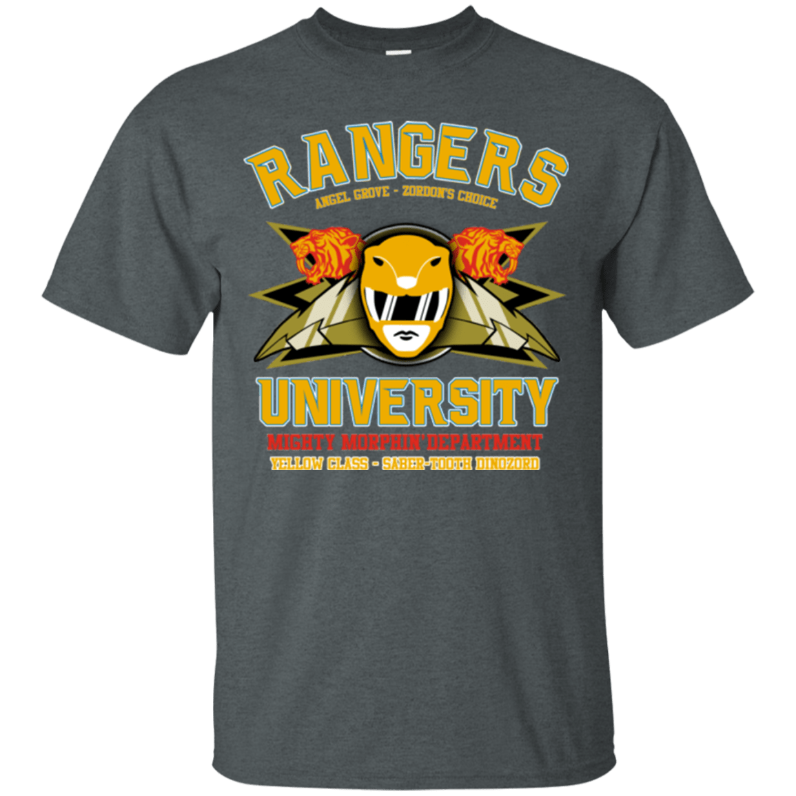 T-Shirts Dark Heather / Small Rangers U Yellow Ranger T-Shirt